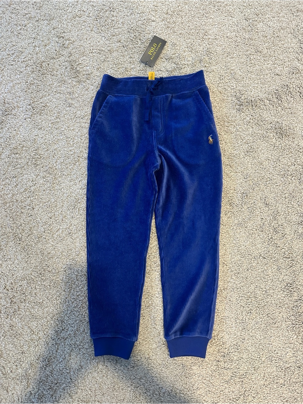 Polo Ralph Lauren Boys Knit Corduroy Jogger Pants Size 7